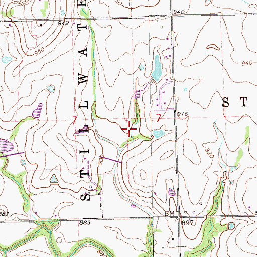 Topographic Map of Stillwater Creek Site 34 Dam, OK