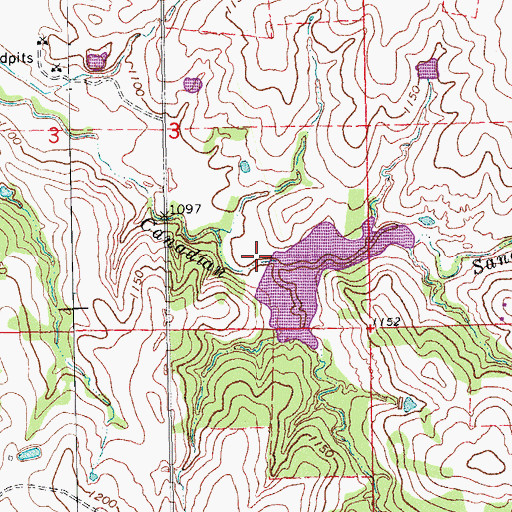 Topographic Map of Sandy Creek Site 11 Dam, OK