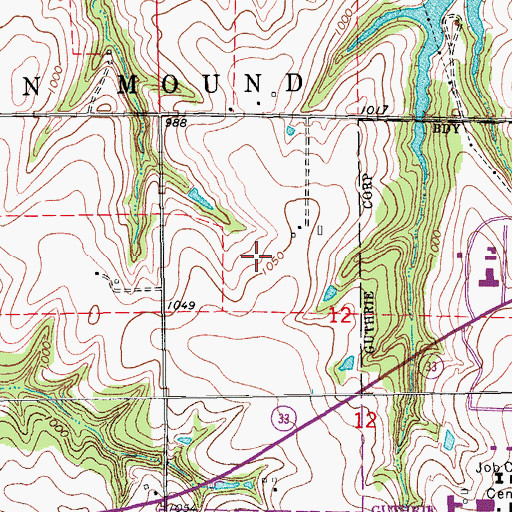 Topographic Map of Finn Creek Site 1 Reservoir, OK