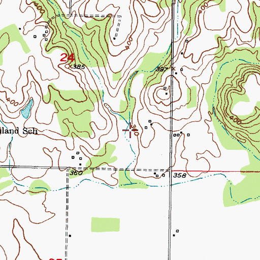 Topographic Map of Waterfall-Gilford Creeks Site 4 Dam, OK