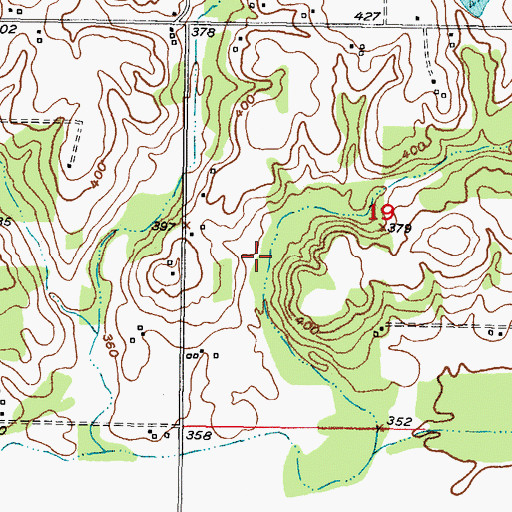 Topographic Map of Waterfall-Gilford Creeks Site 5 Dam, OK
