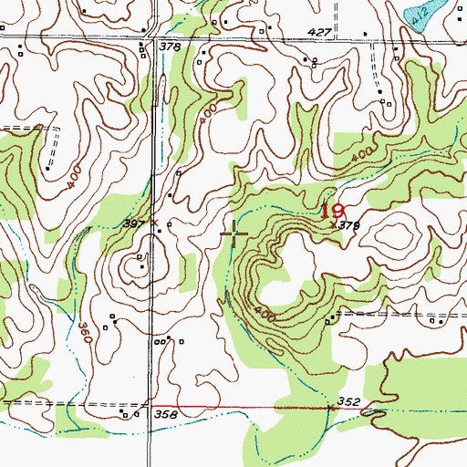 Topographic Map of Waterfall-Gilford Creeks Site 5 Reservoir, OK