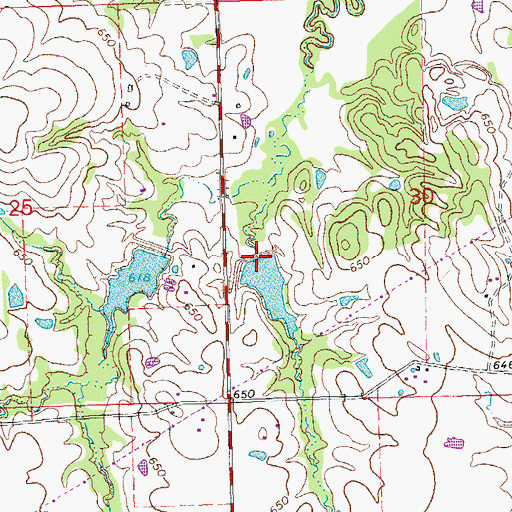 Topographic Map of Upper Clear Boggy Creek Site 2 Dam, OK