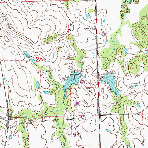 Topographic Map of Upper Clear Boggy Creek Site 3 Dam, OK