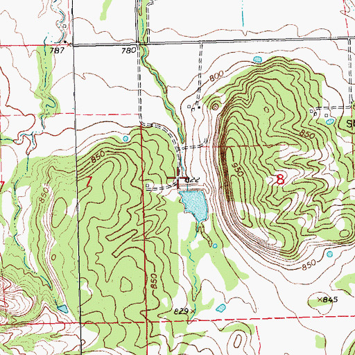 Topographic Map of Upper Clear Boggy Creek Site 10 Dam, OK