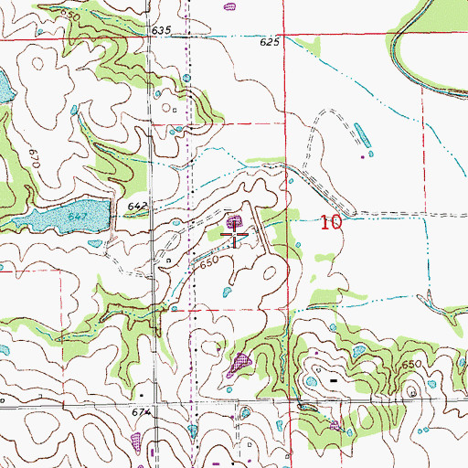 Topographic Map of Upper Clear Boggy Creek Site 17 Dam, OK