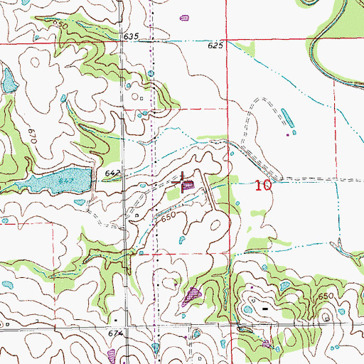 Topographic Map of Upper Clear Boggy Creek Site 17 Reservoir, OK
