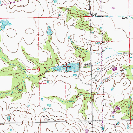 Topographic Map of Upper Clear Boggy Creek Site 18 Reservoir, OK