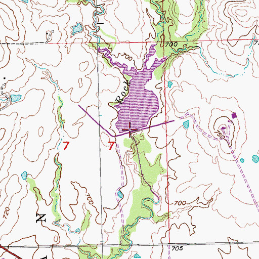 Topographic Map of Upper Clear Boggy Creek Site 49 Dam, OK