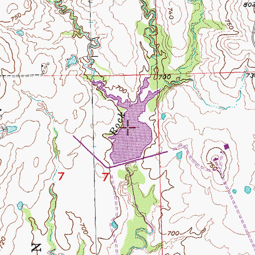 Topographic Map of Upper Clear Boggy Creek Site 49 Reservoir, OK