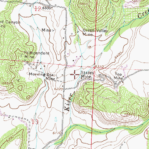 Topographic Map of Cottonwood Creek, CO