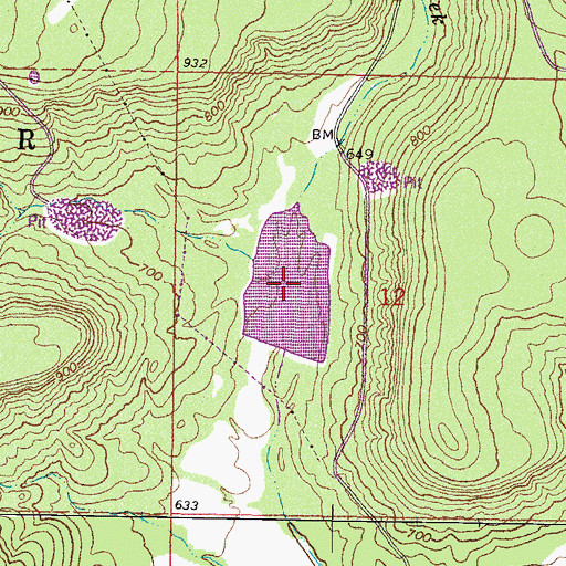Topographic Map of Caston Mountain Creek Site 2 Reservoir, OK