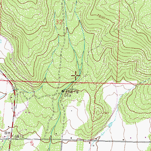 Topographic Map of Horse Creek, CO