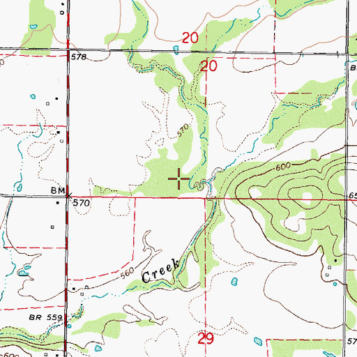 Topographic Map of Sallisaw Creek Site 38 Reservoir, OK