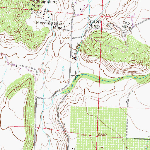 Topographic Map of Youngs Creek, CO