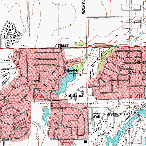 Topographic Map of Eagle Dam, OK