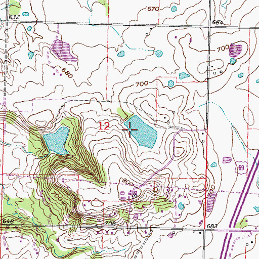 Topographic Map of Checotah City Lake East Dam, OK