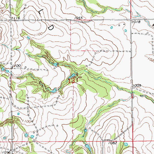 Topographic Map of Wildhorse Creek Site 100 Reservoir, OK