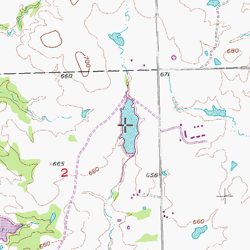 Topographic Map of Gill Lake, OK