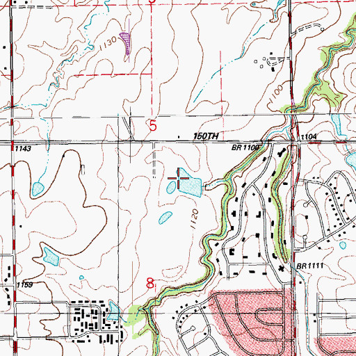 Topographic Map of Oknoname 25 Lake, OK