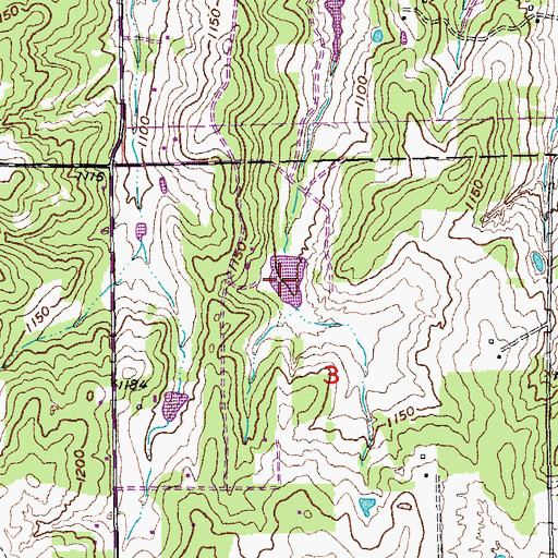 Topographic Map of Wolf Ridge Lake, OK