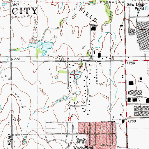 Topographic Map of Oknoname 22 Lake, OK