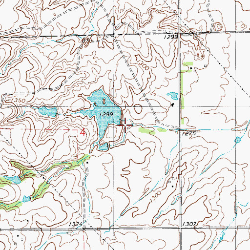 Topographic Map of Oknoname 017009 Dam, OK