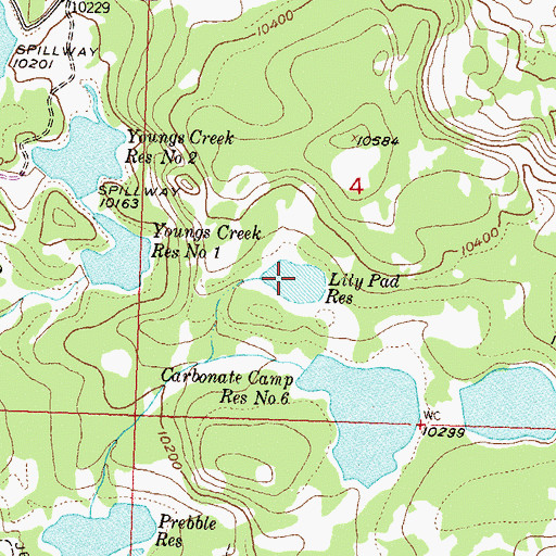 Topographic Map of Lily Pad Reservoir, CO
