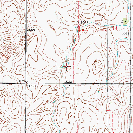 Topographic Map of Oknoname 05904 Dam, OK
