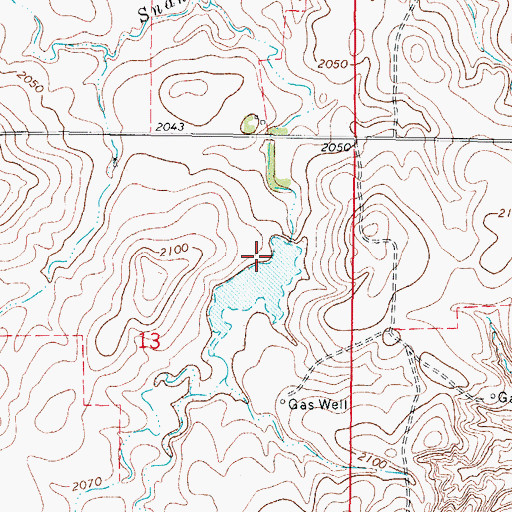 Topographic Map of Oknoname 05905 Dam, OK