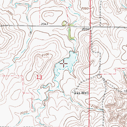 Topographic Map of Oknoname 05905 Reservoir, OK