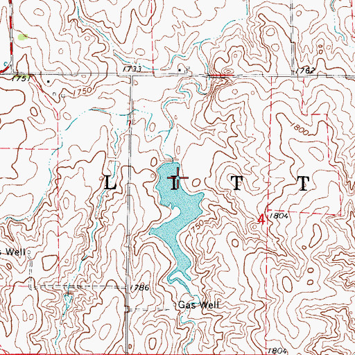 Topographic Map of Oknoname 05906 Dam, OK