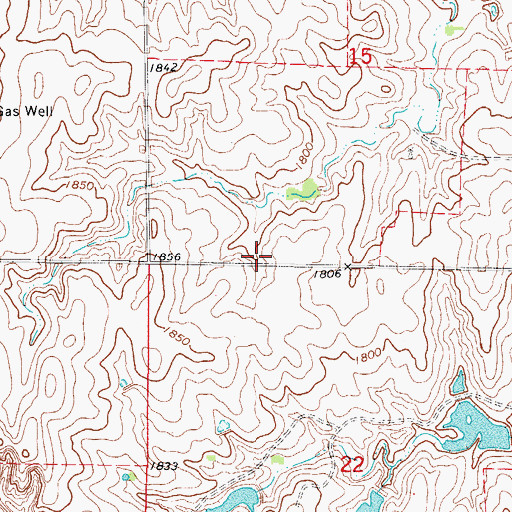 Topographic Map of Oknoname 05908 Dam, OK