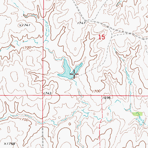 Topographic Map of Oknoname 05912 Dam, OK