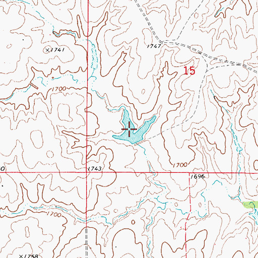 Topographic Map of Oknoname 05912 Reservoir, OK