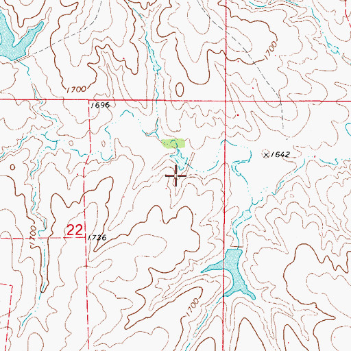 Topographic Map of Oknoname 05914 Dam, OK
