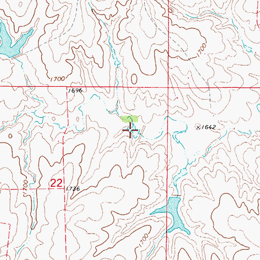 Topographic Map of Oknoname 05914 Reservoir, OK