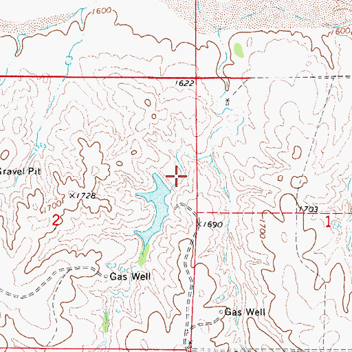 Topographic Map of Oknoname 05918 Dam, OK