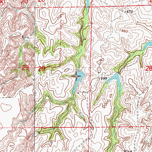 Topographic Map of Oknoname 05920 Dam, OK