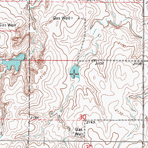 Topographic Map of Oknoname 05902 Dam, OK