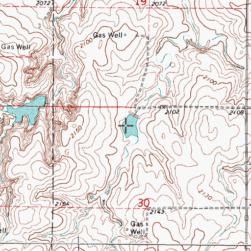 Topographic Map of Oknoname 05902 Reservoir, OK