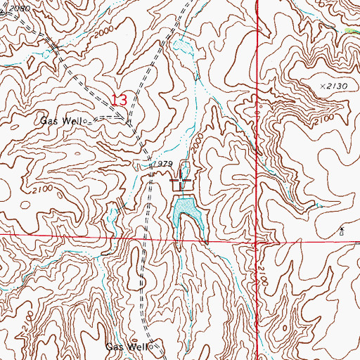 Topographic Map of Oknoname 05930 Dam, OK