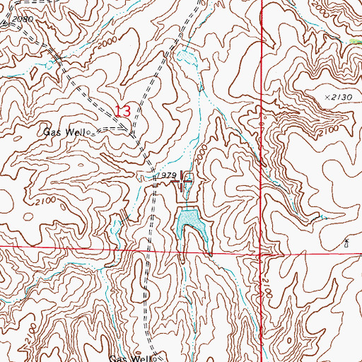 Topographic Map of Oknoname 05930 Reservoir, OK
