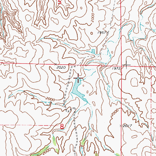 Topographic Map of Oknoname 05931 Dam, OK