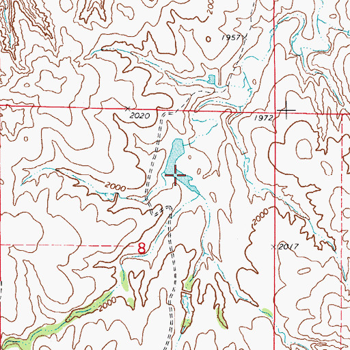 Topographic Map of Oknoname 05931 Reservoir, OK