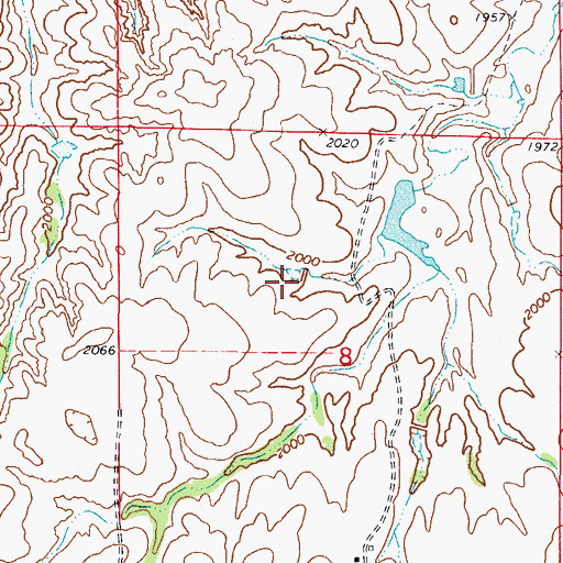 Topographic Map of Oknoname 05932 Dam, OK