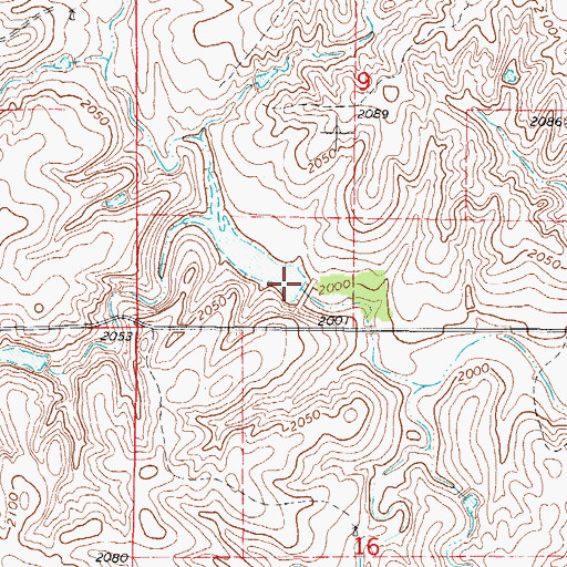 Topographic Map of Oknoname 05934 Dam, OK