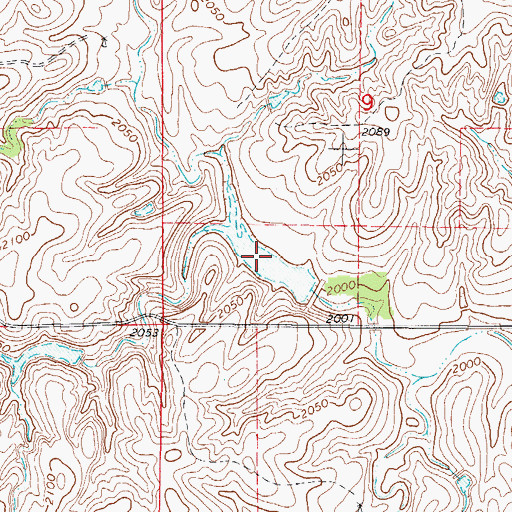 Topographic Map of Oknoname 05934 Reservoir, OK