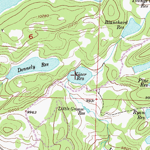 Topographic Map of Kiser Reservoir, CO