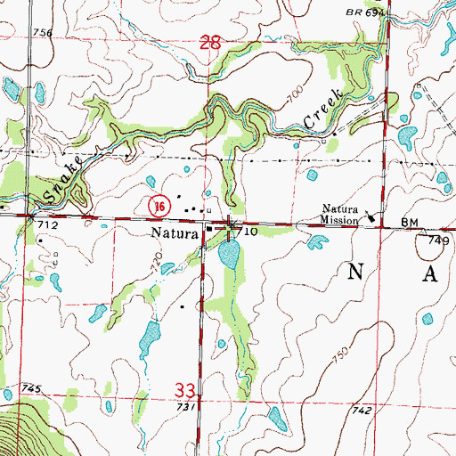 Topographic Map of Oknoname 111026 Dam, OK